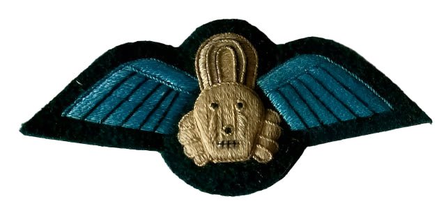 Zambia Army Special Operations Group Padded Parachute Wings (Blue) - Bateleur Militaria