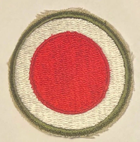 US Army WW2 37th Infantry Division Patch OD Border on Khaki - Bateleur Militaria