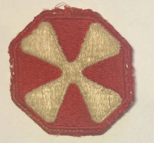 US 8th Army WW2 Patch Cut Edge 1 - Bateleur Militaria