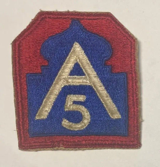US 5th Army WW2 Patch Cut Edge 8 - Bateleur Militaria