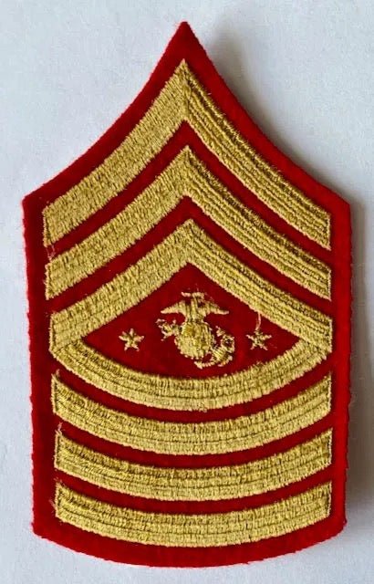 USMC Vintage Female Sergeant Major of the Corps Dress Blues Chevron Felt Single - Bateleur Militaria