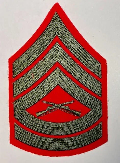 USMC Gunnery Sergeant Chevron Embroidered on Felt Service Dress Single - Bateleur Militaria