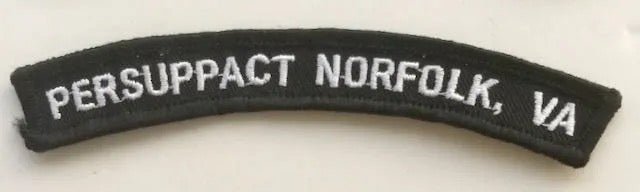 US Navy Rocker Tab Persuppact Norfolk VA (Thin) - Bateleur Militaria
