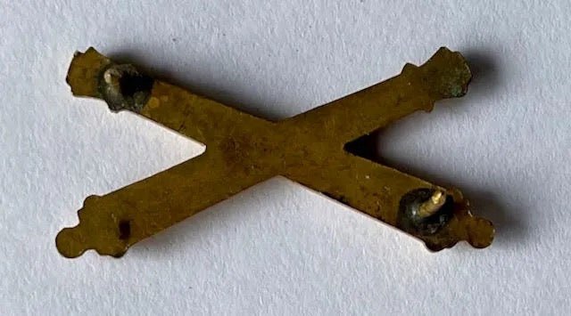 US Army Brass Officer Artillery Coller Insignia (Post WW2) - Bateleur Militaria