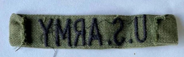 US Army Tape Embroidered on OD 9 - Bateleur Militaria