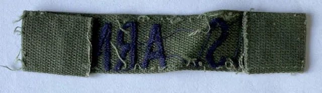 US Army Tape Embroidered on OD 8 - Bateleur Militaria