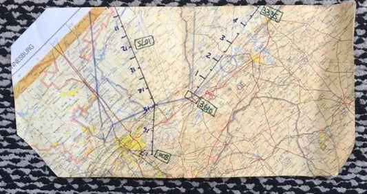South Africa (SAAF) Flight Plan Map from Air Force Base Waterkloof - Bateleur Militaria