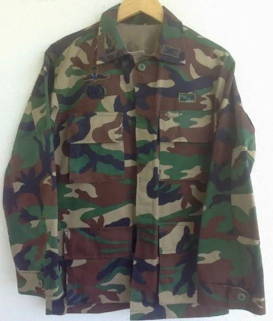 Thailand Royal Marine Corps Woodlands Camo Shirt Size Large - Bateleur Militaria