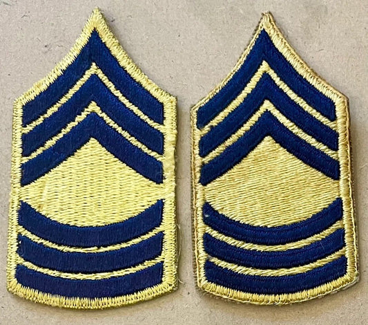 US Army Rank Insignia Combat Unit (1948 - Feb 1951) Master Sergeant 2" Set - Bateleur Militaria