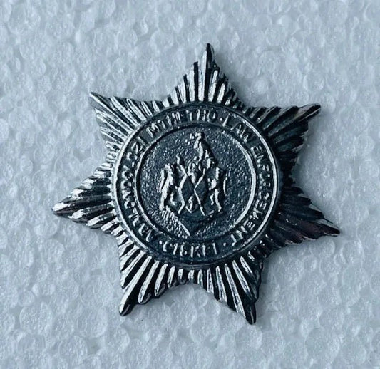 Ciskei Police Collar Badge Chrome - Bateleur Militaria