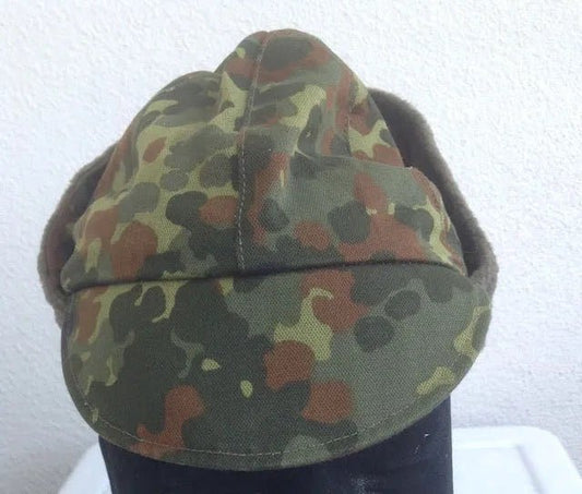West German Camo Cap Cold Weather Size Small - Bateleur Militaria