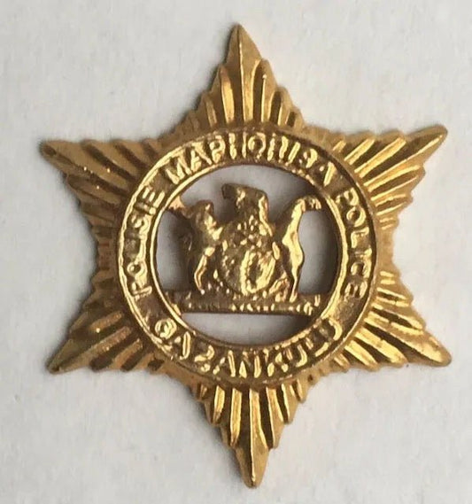 Gazankulu Police Collar Badge Voided Center - Bateleur Militaria