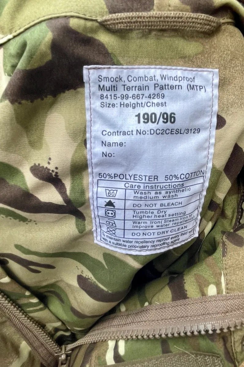 British Army MTP Camo Windproof Smock Large 1st Issue - Bateleur Militaria