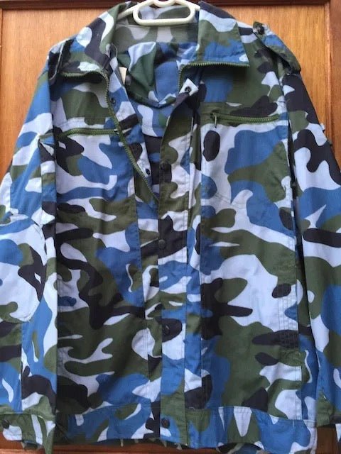 China Marine Oceanic Woodland Camo Shirt and Trousers Size Large - Bateleur Militaria