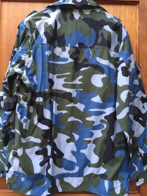 China Marine Oceanic Woodland Camo Shirt and Trousers Size Large - Bateleur Militaria