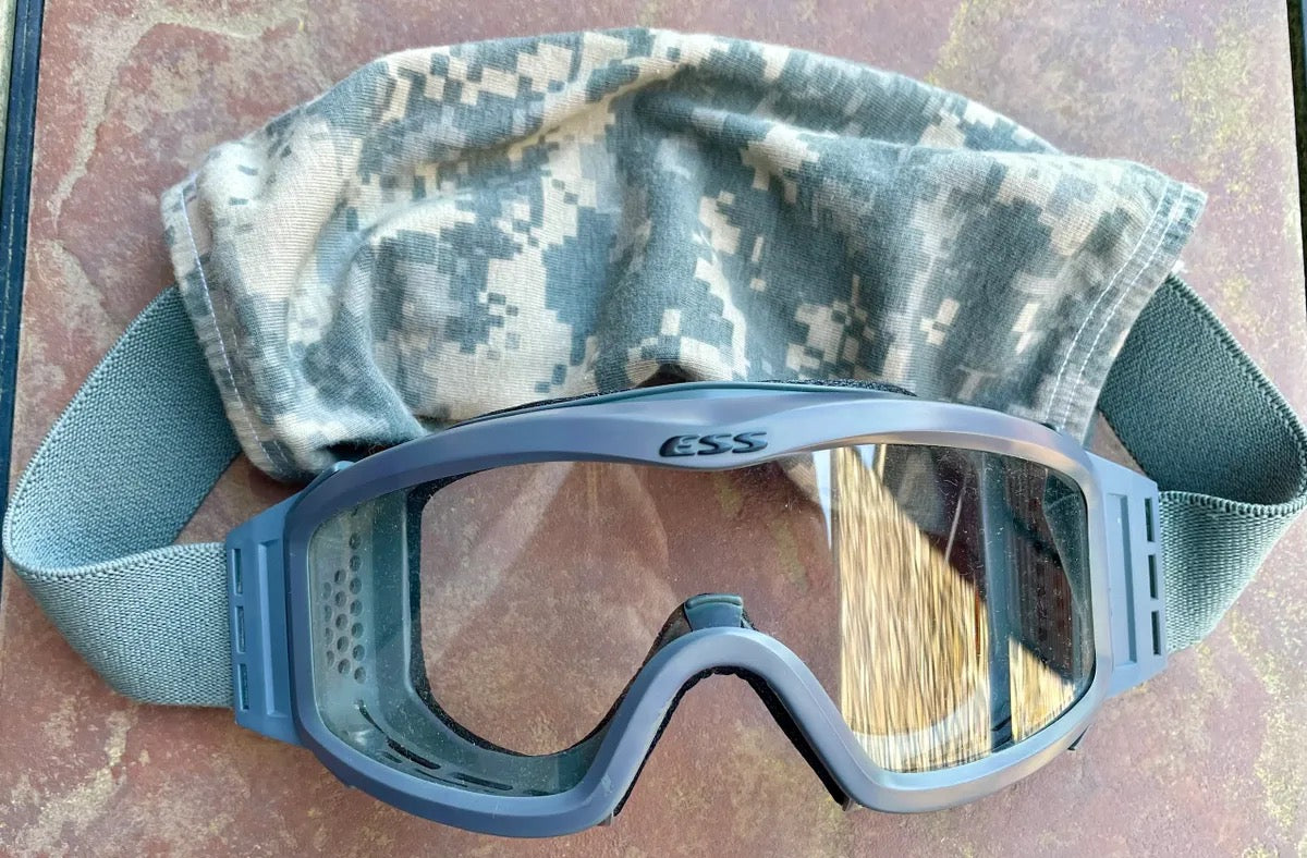 US Army ESS Profile NVG Terrain Grey Goggles Clear Lense Used