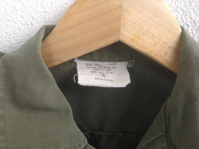 US Army Woman's Utility Shirt OG107 Dated 1976 Size 10 - Bateleur Militaria