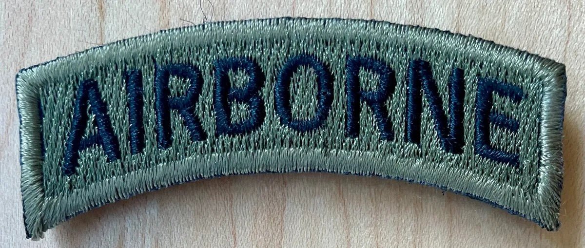 US Army Airborner Tab Green Velcro Back