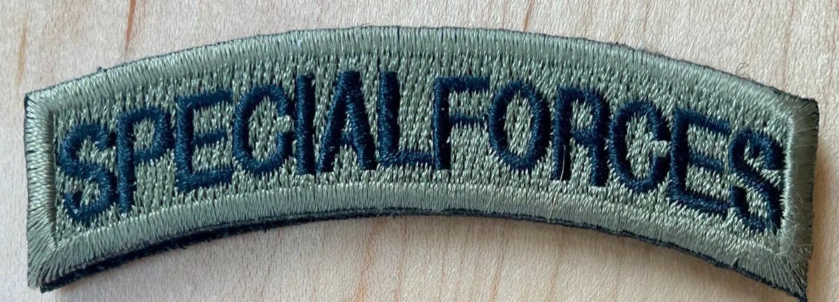US Army Special Forces Tab Green Velcro Back