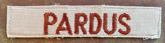 Vintage US Army Name Tape Desert "Pardus" - Bateleur Militaria