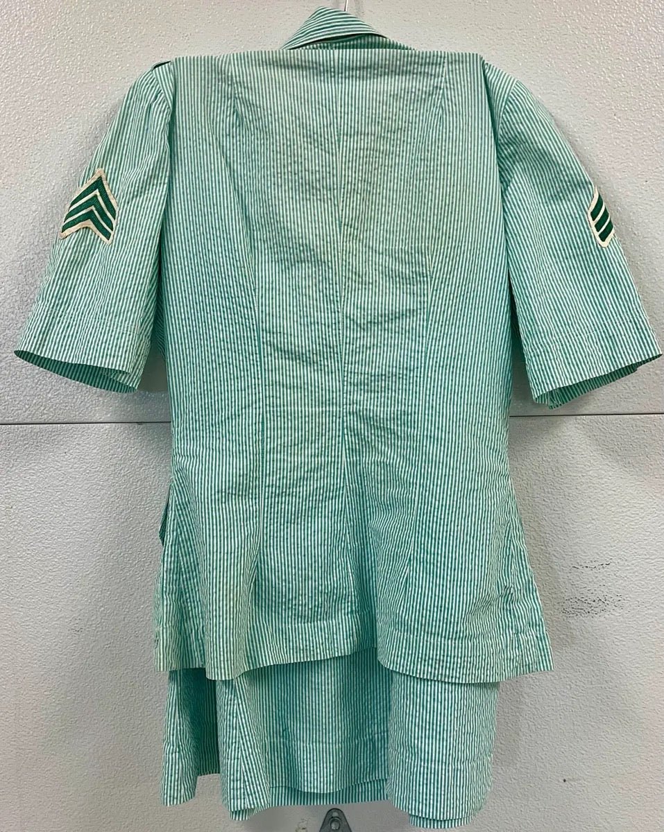 USMC WR Original WWII Marines Corps Women's Reserve summer seersucker uniform.