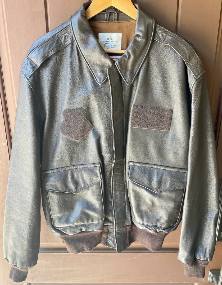 USAF AVIREX LTD Type A - 2 Brown Leather Flight Jacket Size 46S - Bateleur Militaria