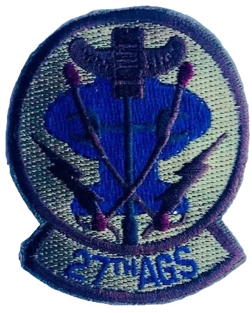 US Air Force 27th AGS Aircraft Generation Squadron Subdued SSI shoulder patch - Bateleur Militaria