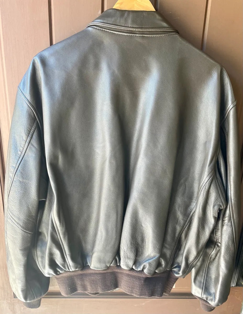 USAF AVIREX LTD Type A - 2 Brown Leather Flight Jacket Size 46S - Bateleur Militaria