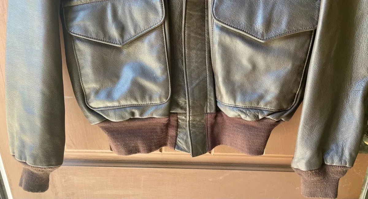 USAF AVIREX LTD Type A - 2 Brown Leather Flight Jacket Size 46S - Bateleur Militaria
