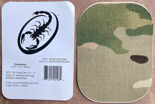 Source One Tactical MultiCam 4"x3" Repair Patch - Bateleur Militaria