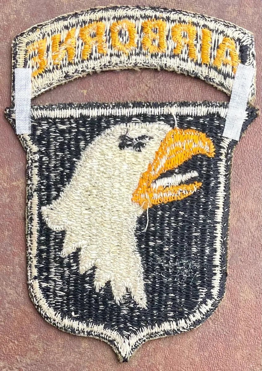 US Original 101st Airborne Division 2 Piece Type 5 White Tongue Patch