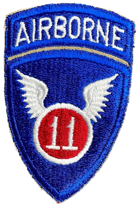US Original 1 Piece 11th Airborne Division White Back Patch - Bateleur Militaria