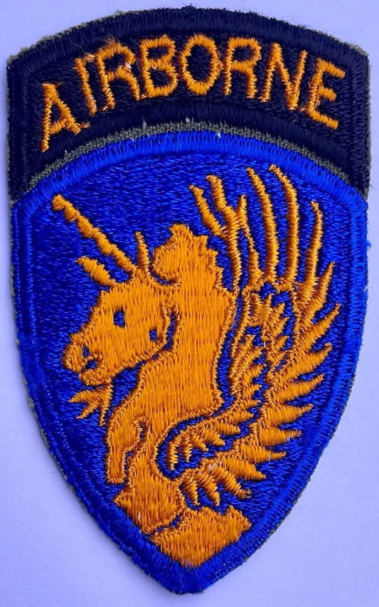 Original 1 Piece 13th Airborne Division Blue Border Patch - Bateleur Militaria