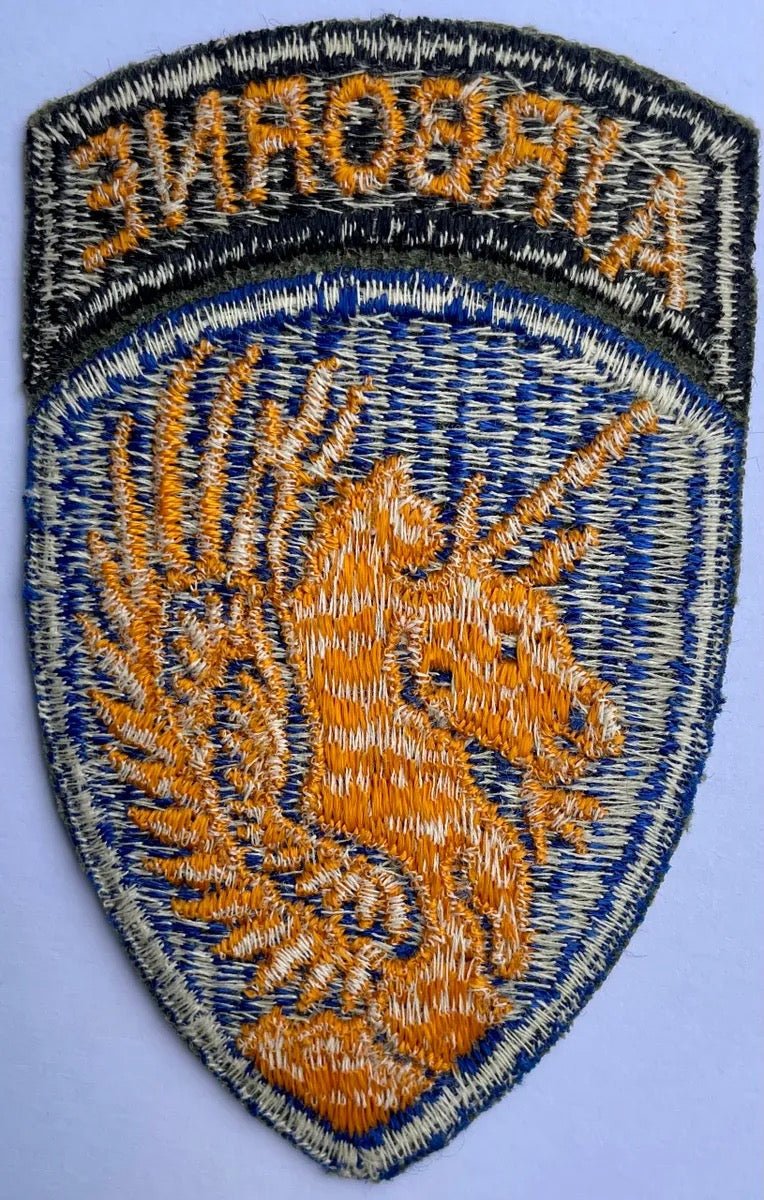 Original 1 Piece 13th Airborne Division Blue Border Patch - Bateleur Militaria