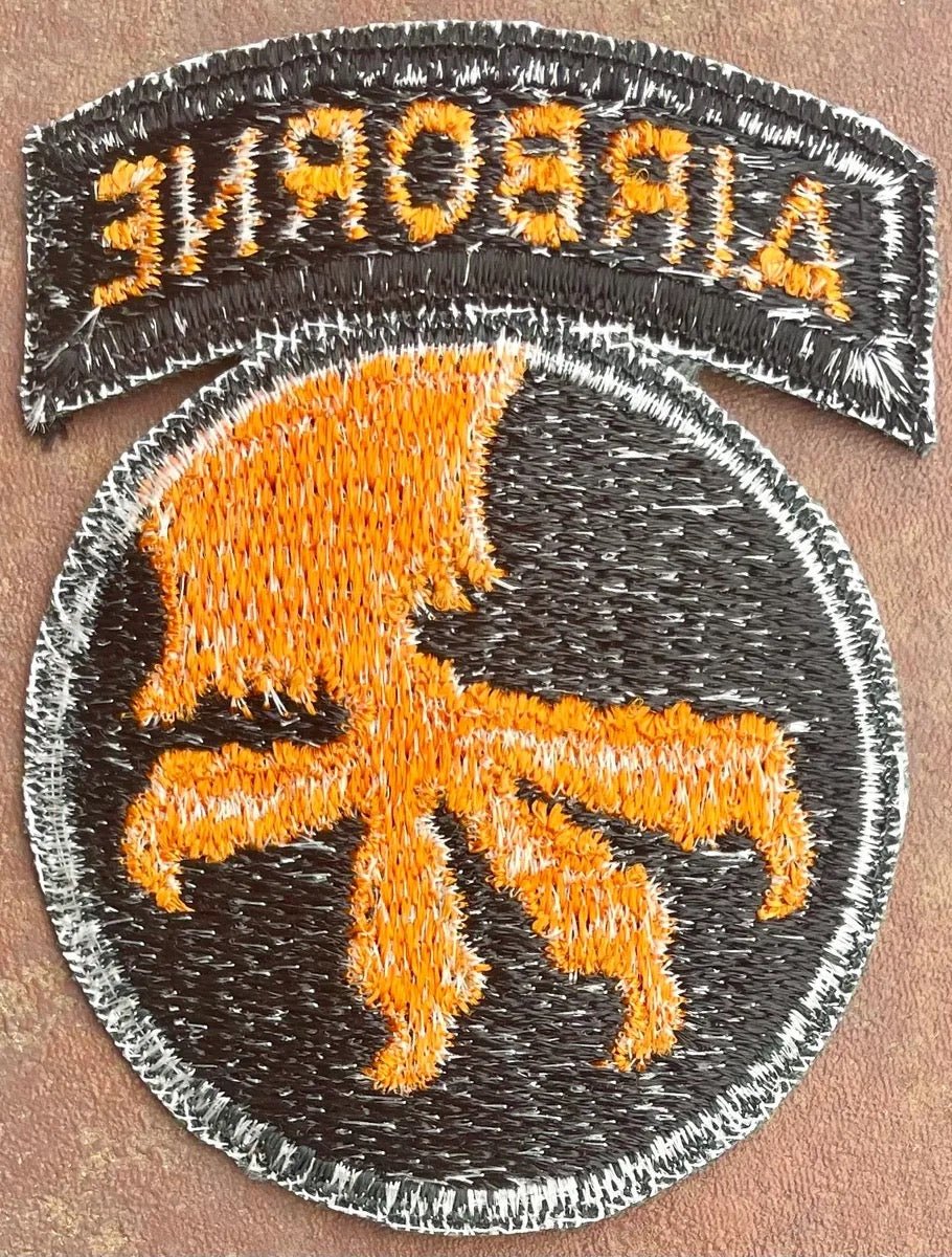 US Original 1 Piece 17th Airborne Patch With Uncut Center 1 - Bateleur Militaria