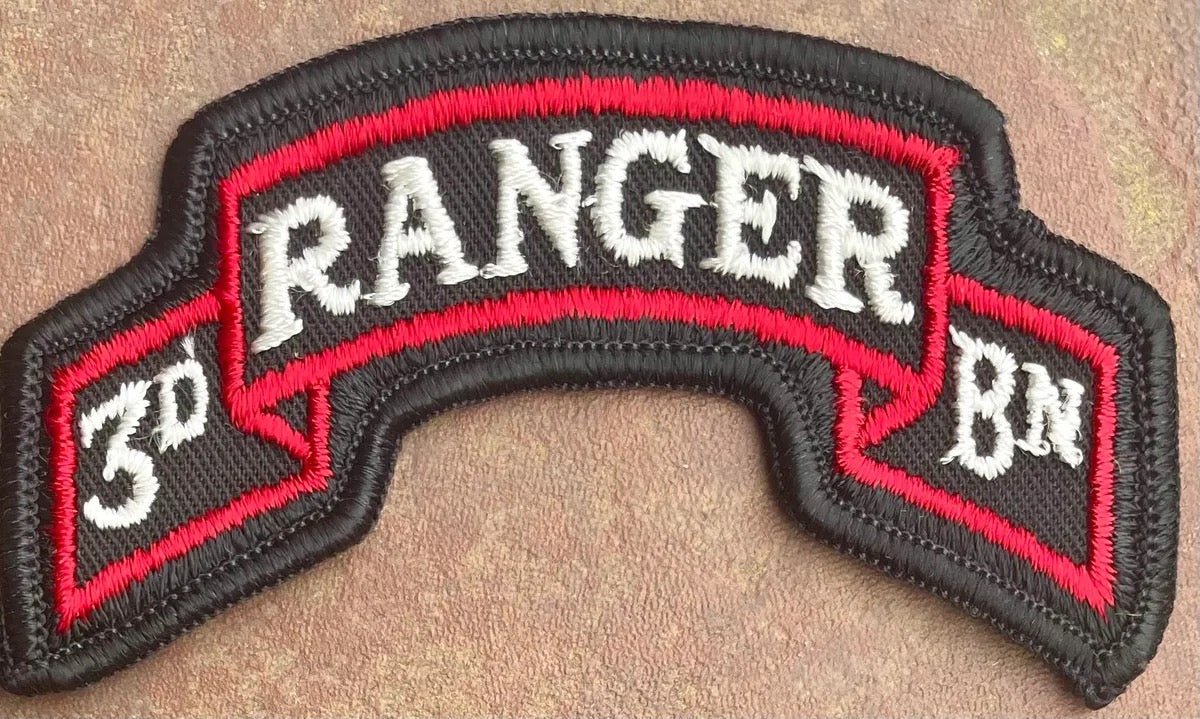 US Army 3rd Ranger Battalion Scroll Color Merrowed Edge
