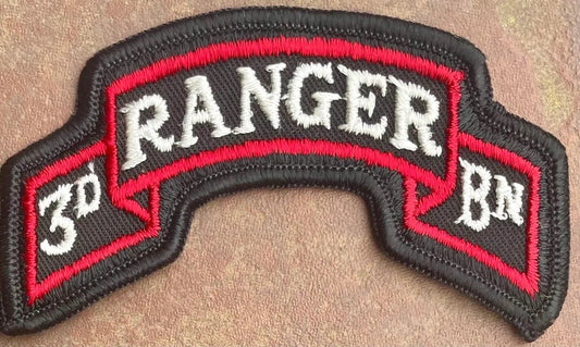 US Army 3rd Ranger Battalion Scroll Color Merrowed Edge - Bateleur Militaria