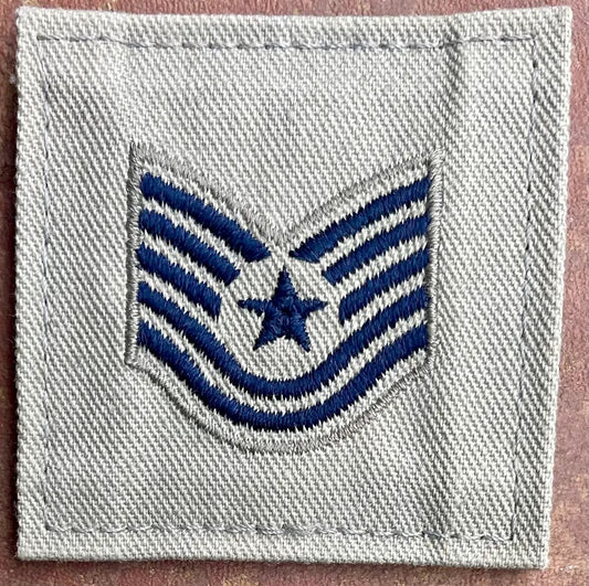 USAF Technical Sergeant Rank Patch Velcro Back Single 3 - Bateleur Militaria