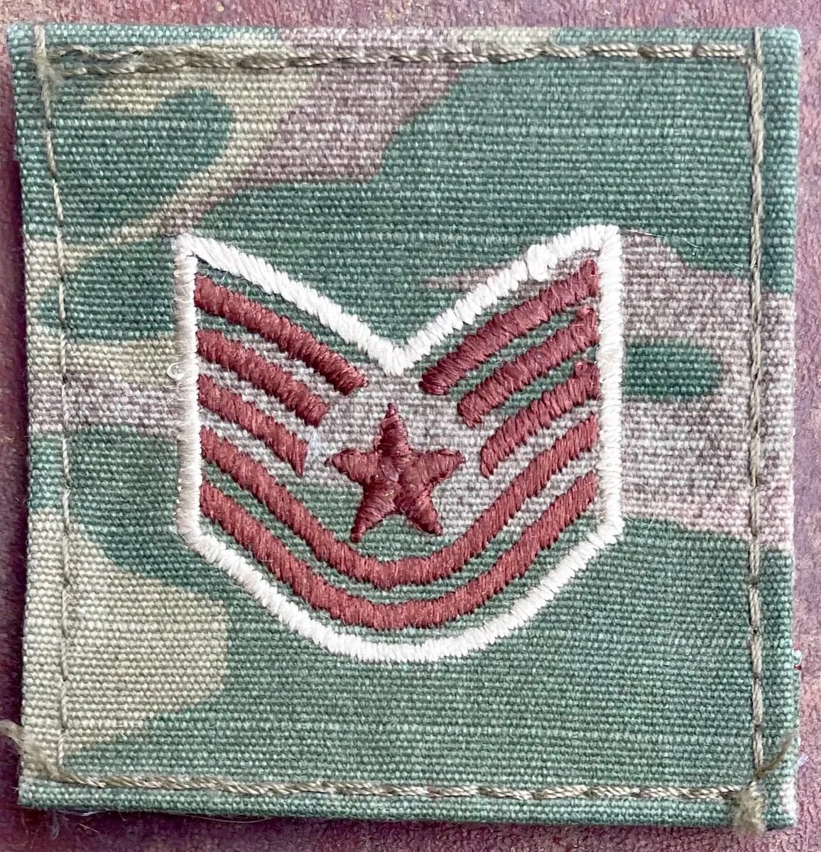 USAF Technical Sergeant Rank Patch OCP Velcro Back Single #1