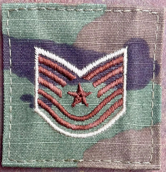 USAF Technical Sergeant Rank Patch OCP Velcro Back Single 2 - Bateleur Militaria