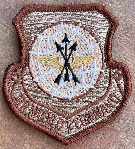 USAF Air Mobility Command Desert Patch Velcro Back - Bateleur Militaria