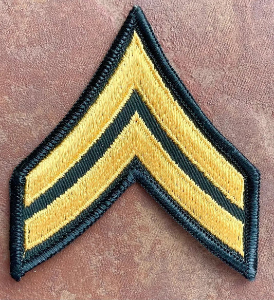 US Army Corporal Chevron OD Merrow Edge Single - Bateleur Militaria
