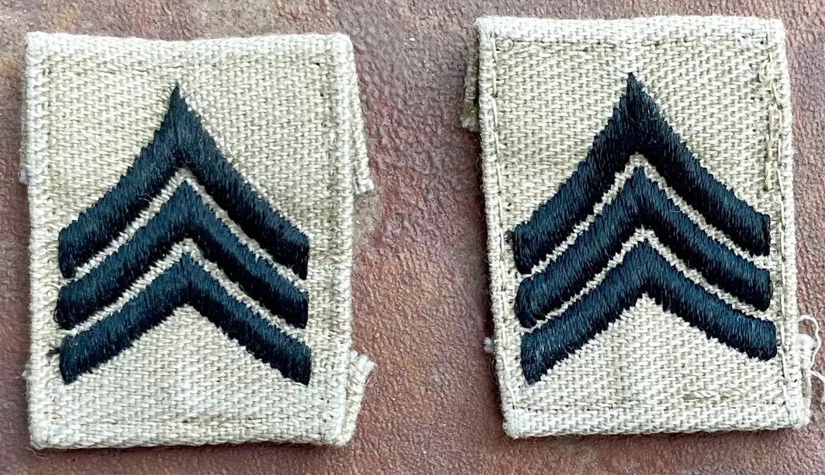 US Army Sergeant Collar Chevron on Desert Set - Bateleur Militaria