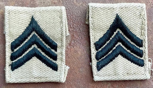 US Army Sergeant Collar Chevron on Desert Set - Bateleur Militaria