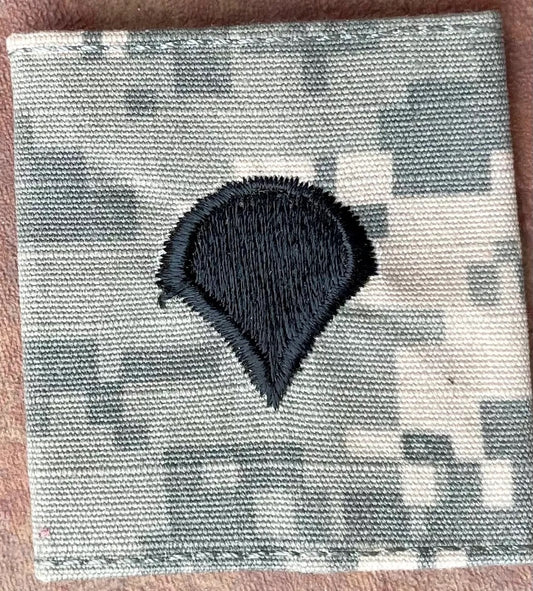 US Army Specialist Chevron on ACU Slide Single - Bateleur Militaria
