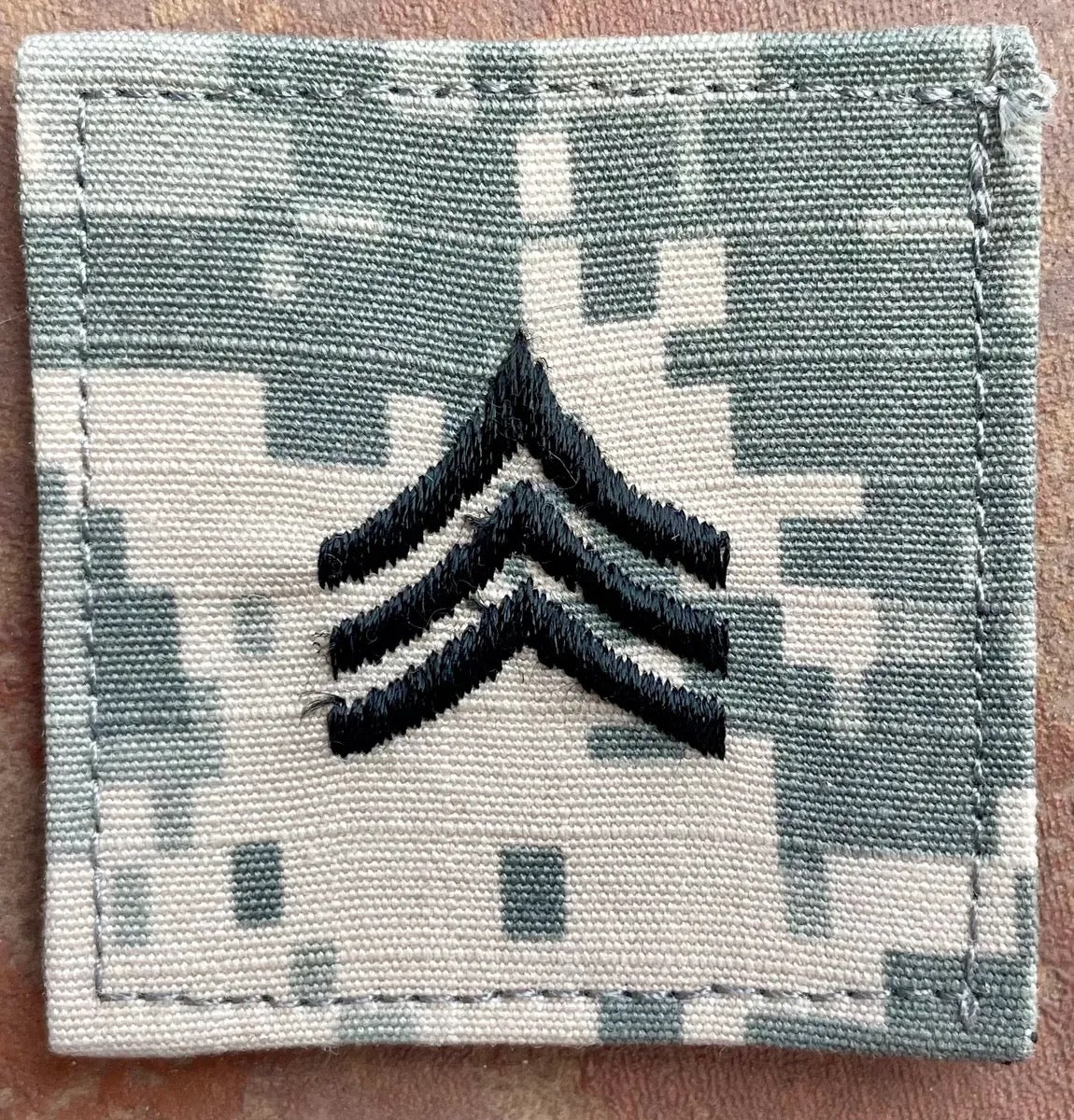 US Army Sergeant Chevron on ACU with Velcro Back