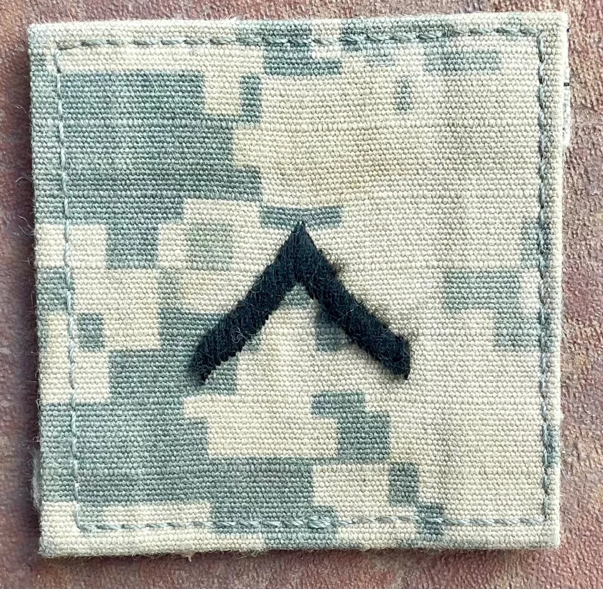 US Army Private Second Class Chevron on ACU with Velcro Back Single - Bateleur Militaria