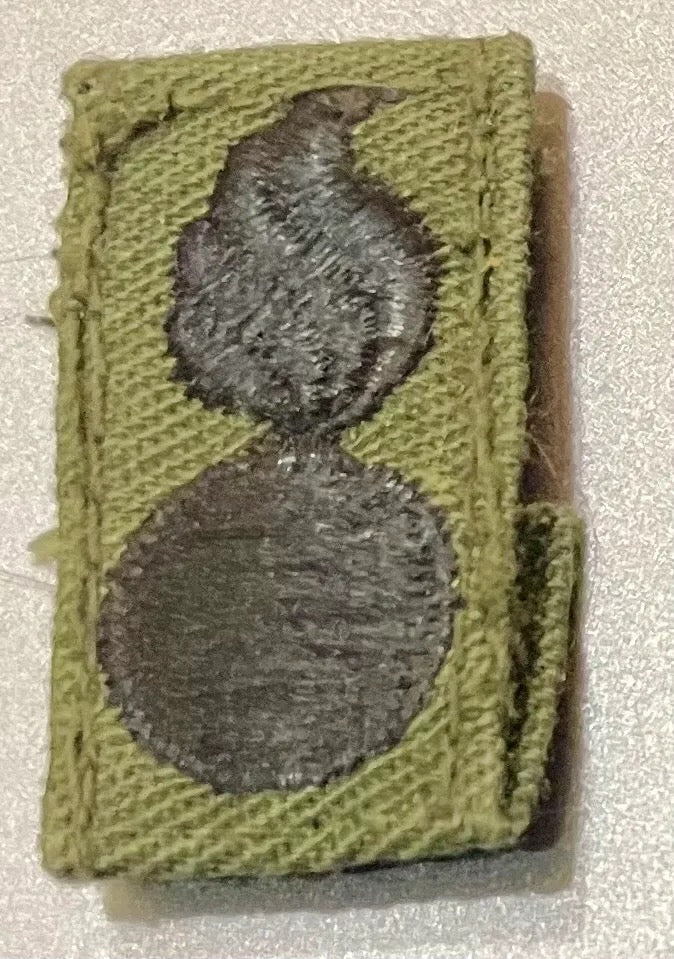 US Army Ordnance Corps Collar Insignia on OD