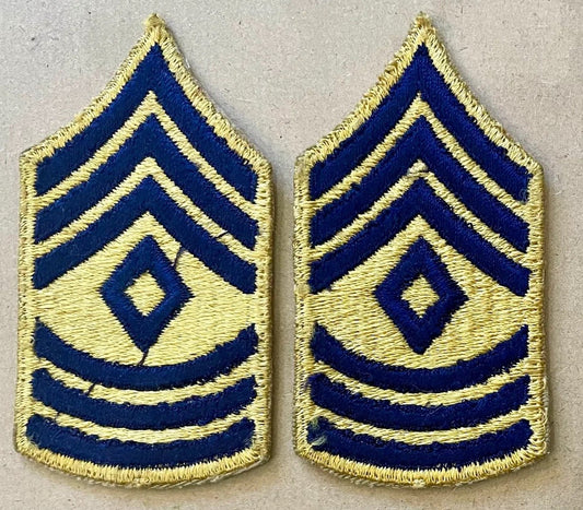 US Army Rank Insignia Combat Unit (1948 - Feb 1951) Sergeant 1st Class 2" (Pair) 3 - Bateleur Militaria