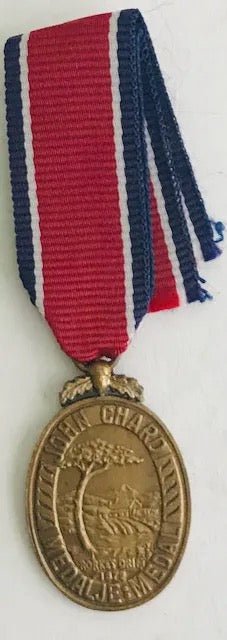 South Africa (SADF) John Chard Medal Royal Cypher and Coat of Arms Miniature - Bateleur Militaria